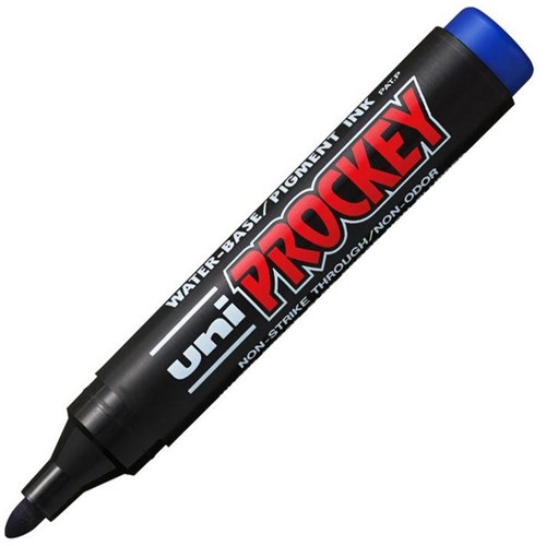 uni PM122 Blue Prockey Flip Chart Marker Bullet Tip