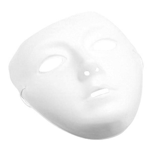 Plastic Full Face Mask White