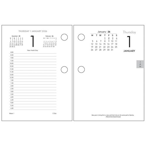 Collins 13E Side Opening Calendar Refill 2026