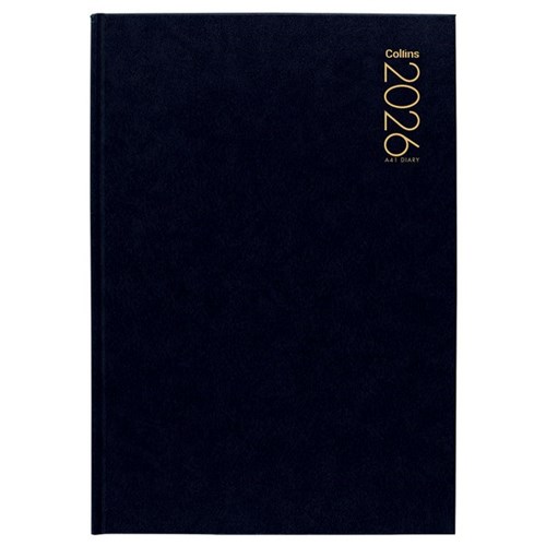Collins A41 Diary A4 Day Per Page 2026 Black