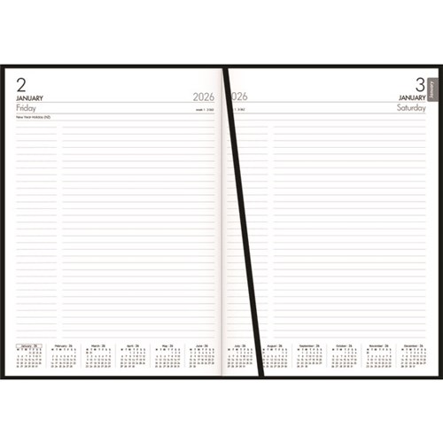 Collins A41 Diary A4 Day Per Page 2026 Black
