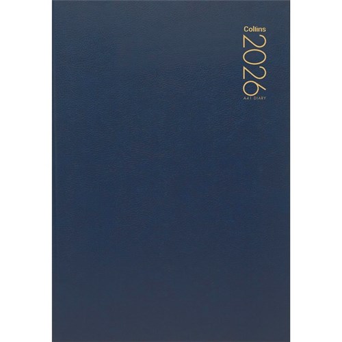 Collins A41 Diary A4 Day Per Page 2026 Blue