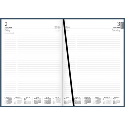 Collins A41 Diary A4 Day Per Page 2026 Blue