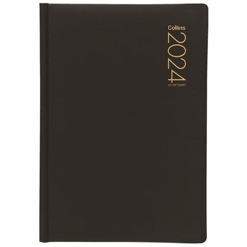 Collins A51 Hourly Appointment Diary A5 1 Day To A Page 2024 Black
