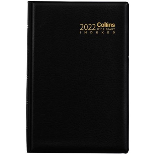 Collins D112 Hourly Appointment Diary Indexed 1 Day To A Page 2022