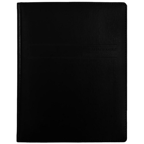 Collins MD1083 Hourly Appointment Diary Week To View 2026 Black