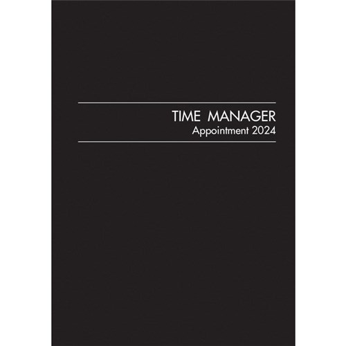 Collins MDA51A 1/4 Hour Time Manager Refill A5 1 Day To A Page 2024 Black