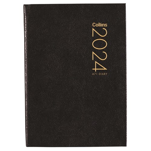 Collins A71 Pocket Diary 1 Day To A Page 2024 Black