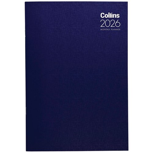 Collins A4 Monthly Planner Diary A4 Month To View 2026 Assorted Colours
