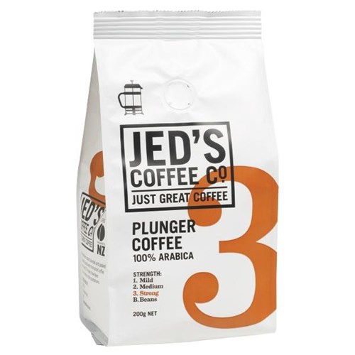 Jed's No. 3 Strong Ground Plunger & Filter Coffee 200g