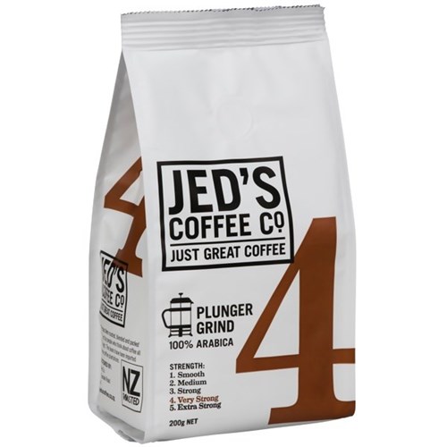Jed's No. 4 Very Strong Ground Plunger & Filter Coffee 200g