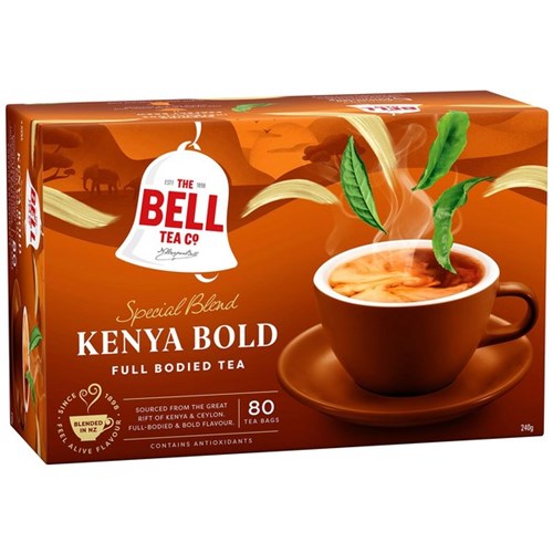 Bell Kenya Bold Tagless Tea Bags, Box of 80