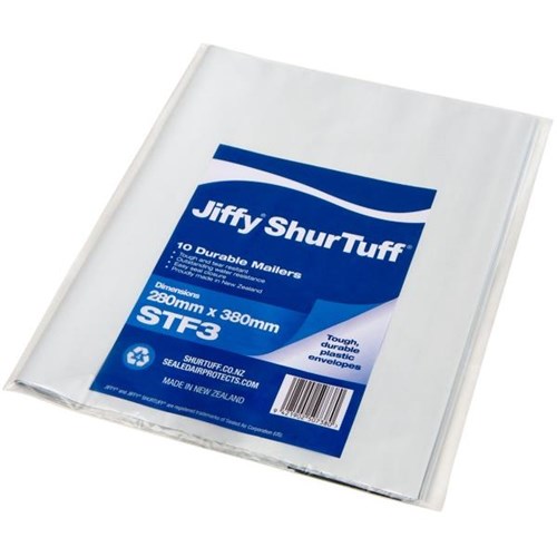 Jiffy ST3 ShurTuff Mailer 280x380mm, Pack of 10