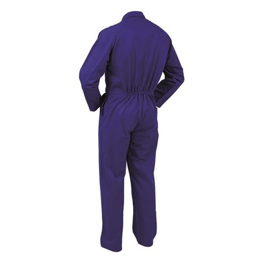 Bison Workzone Polycotton Zip Overalls 260gsm Size 14 (122R) Royal Blue