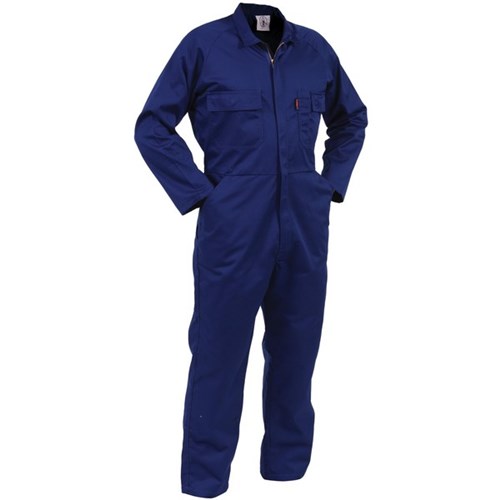 Bison Workzone Polycotton Zip Overalls 260gsm Size 4 (76R) Royal Blue