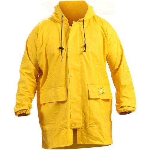 Argyle PVC Wet Weather Parka Jacket Medium Yellow