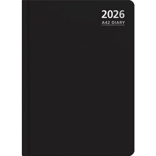 OfficeMax A42 1 Hour Appointments Diary A4 2 Days Per Page 2026 Black