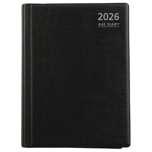 OfficeMax A43 1 Hour Appointments Executive Diary A4 Week To View 2026 Black