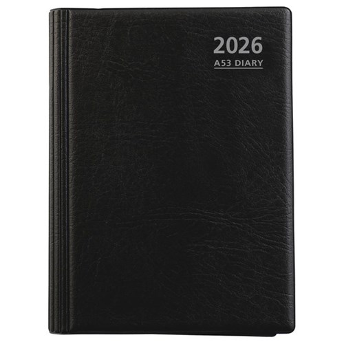 OfficeMax A53 1 Hour Appointments Executive Diary A5 Week To View 2026 Black