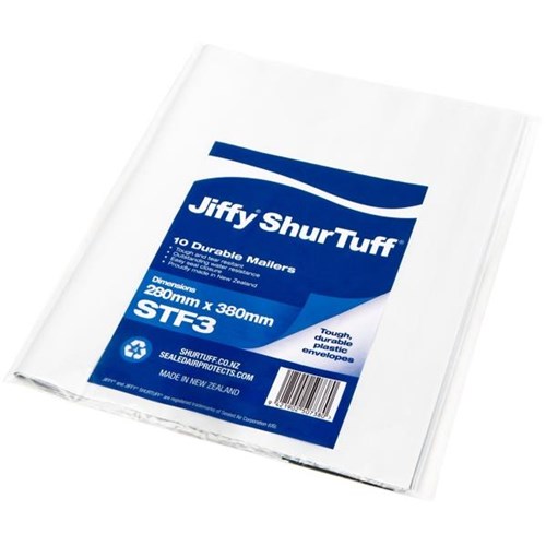 Jiffy ST3 ShurTuff Mailer 280x380mm, Pack of 500 OfficeMax NZ