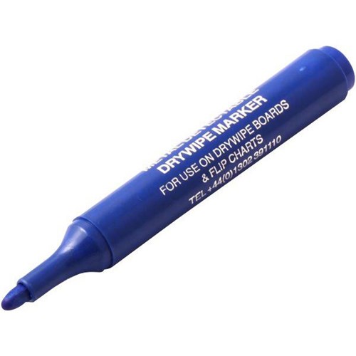 Metal Detectable Blue Whiteboard Markers, Pack of 10