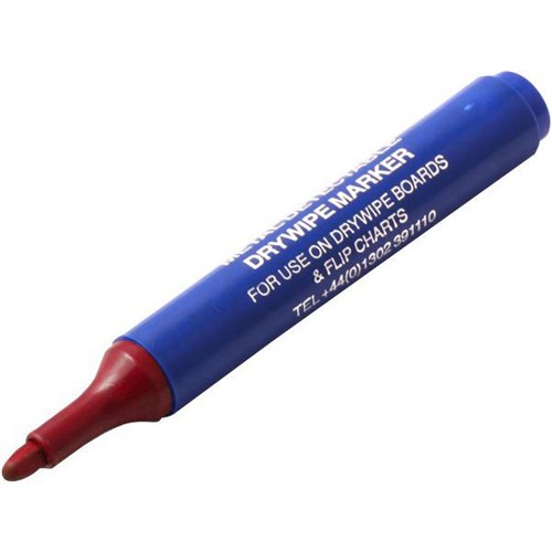 Metal Detectable Red Whiteboard Markers, Pack of 10