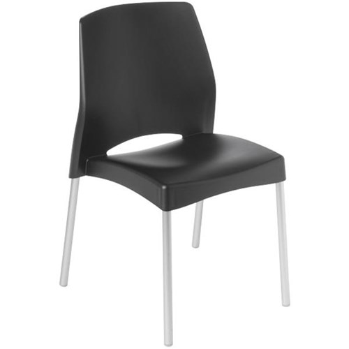 Pop Cafe Chair Black/Aluminium