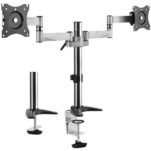 Brateck LCD Monitor Desk Mount Dual Arm Swivel 13 To 27 Inch