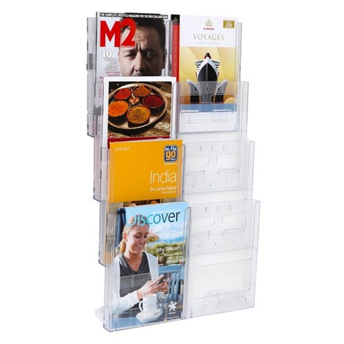 Lit Loc Module Brochure Holder Kit Wall Mountable A4 8 Pocket