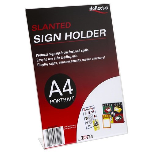 Deflecto Sign & Menu Holder Portrait A4 47401