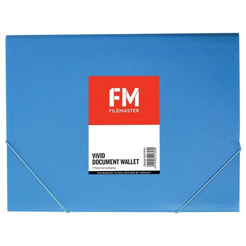 FM Vivid Document Wallet A4 Ice Blue