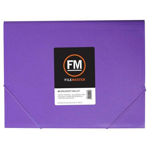 FM Vivid Document Wallet A4 Purple Passion
