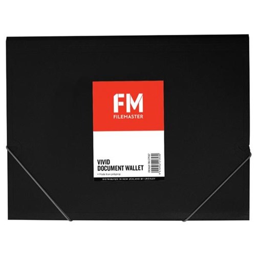 FM Vivid Document Wallet A4 Cat Black