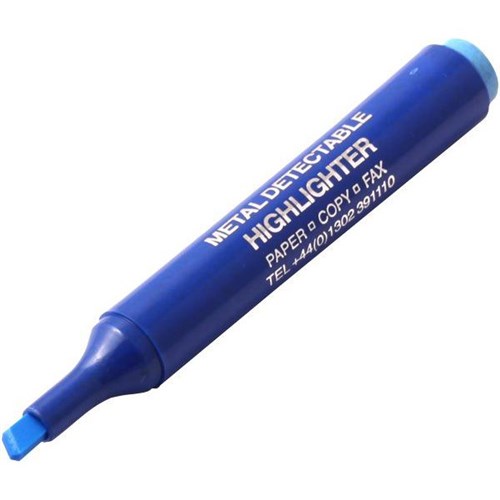 Metal Detectable Blue Highlighters, Pack of 10