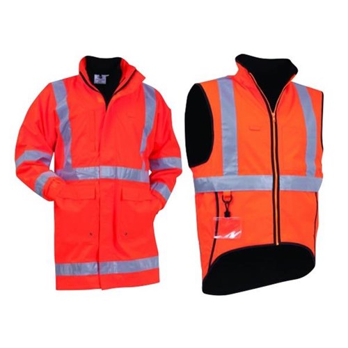 Argyle Stamina TTMC 5-in-1 Jacket and Vest Combo Medium Orange