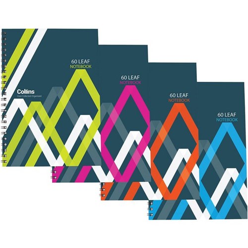 Collins A5 Spiral Notebook 120 Pages Assorted Colours