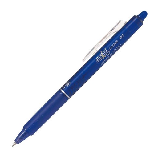 Pilot Frixion Blue Clicker Erasable Rollerball Gel Pen 0.7mm Fine Tip