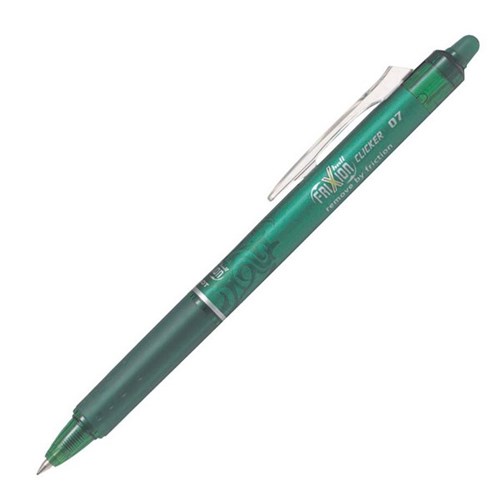 Pilot Frixion Green Clicker Erasable Rollerball Gel Pen 0.7mm Fine Tip
