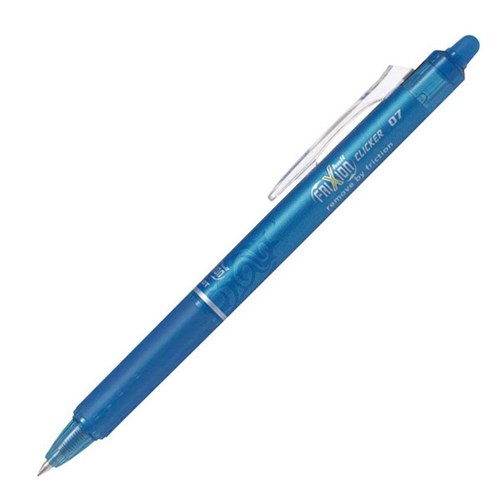 Pilot Frixion Light Blue Clicker Erasable Rollerball Gel Pen 0.7mm Fine Tip