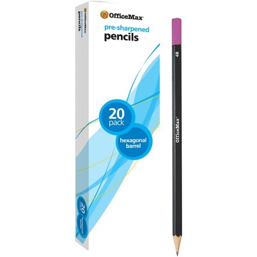 OfficeMax 4B Lead Pencils, Pack of 20