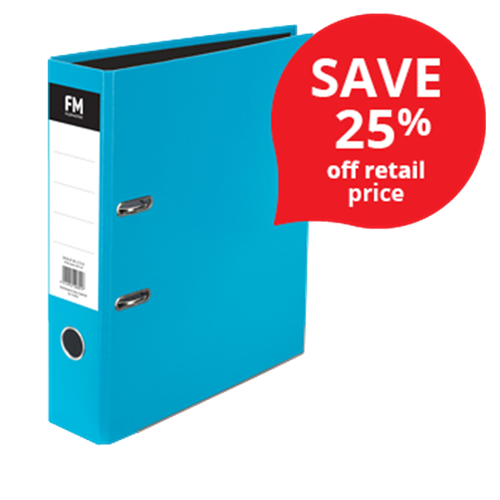 FM Vivid Lever Arch File A4 Ice Blue OfficeMax NZ