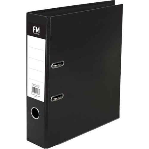 FM Vivid Lever Arch File A4 Cat Black OfficeMax NZ
