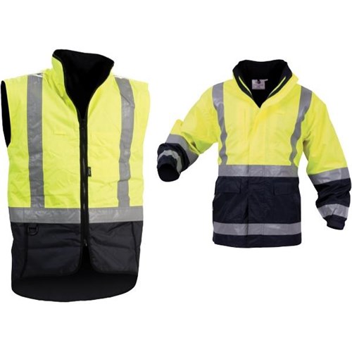 Argyle Stamina 5-in-1 Jacket and Vest Combo XL Yellow/Navy