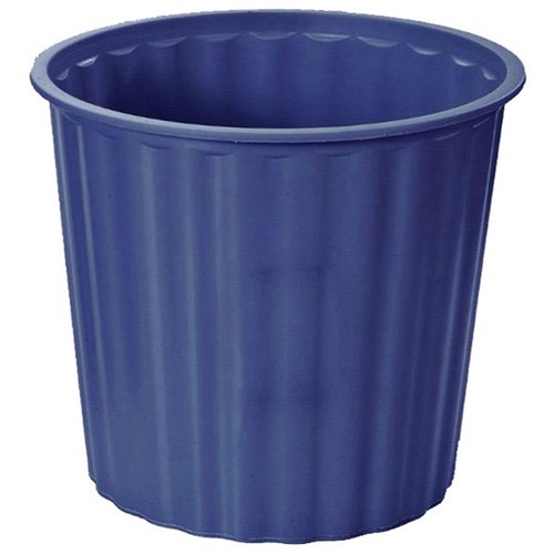 Plastic Rubbish Bin Round 13L 300mm Blue