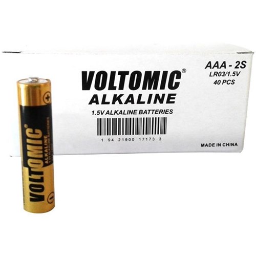 Voltomic AAA Alkaline Battery, Box of 40
