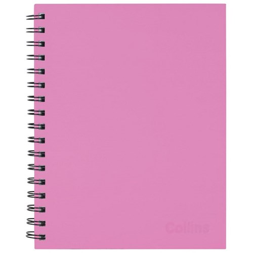 Collins A5 Hardcover Spiral Notebook Mauve Pink 200 Pages