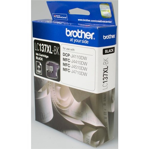 Brother LC137XL-BK Black Ink Cartridge High Yield