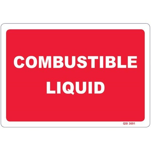 Combustible Liquid Safety Sign 340x240mm