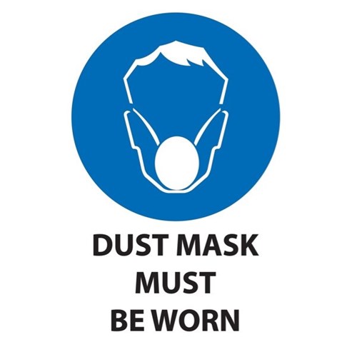 Dust Mask Must Be Worn Safety Sign 240x340mm