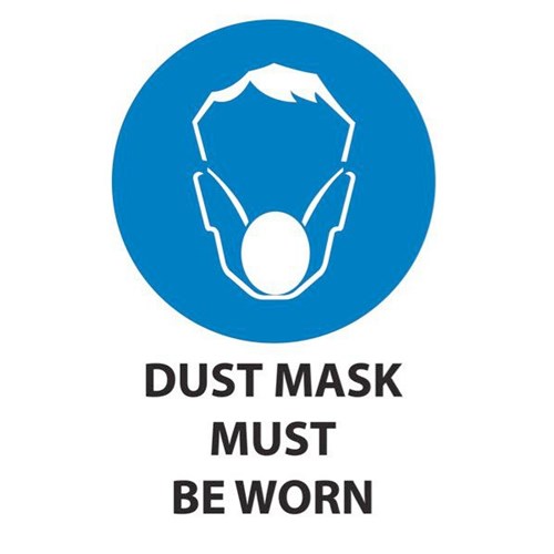 Dust Mask Must Be Worn Safety Sign 230x300mm